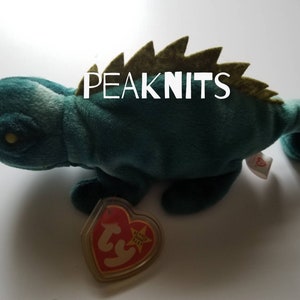Iggy, Iguana - Ty Beanie Baby, 1997 Vintage, Green and Yellow