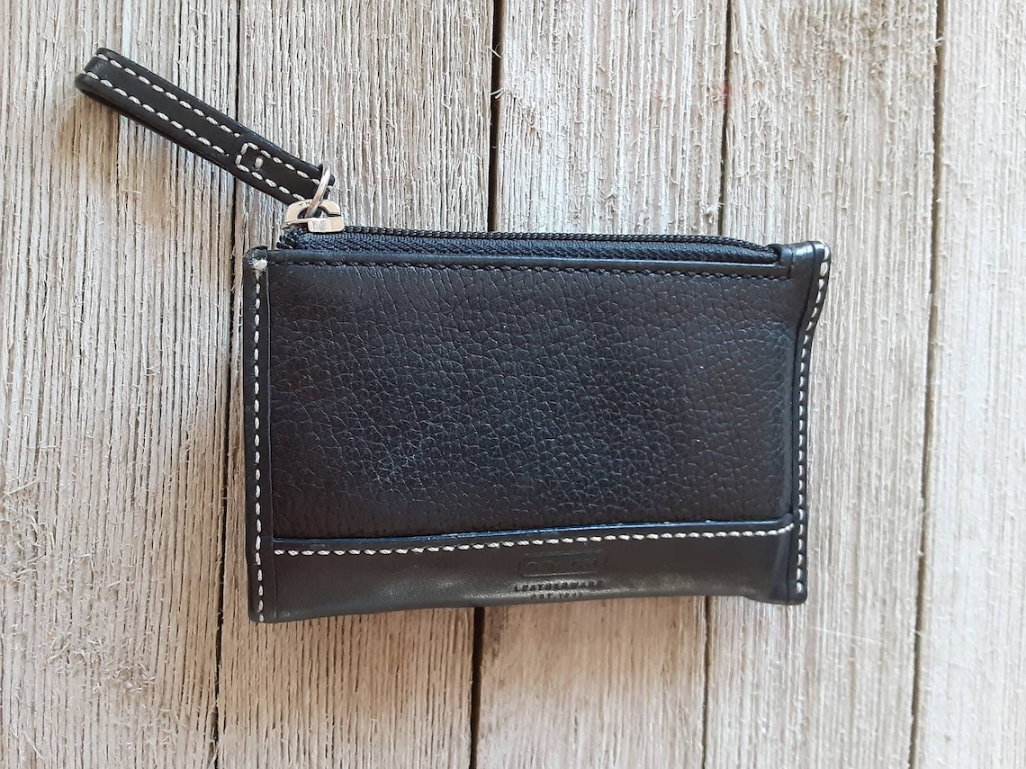 Vintage Coach Coin Purse/wallet With Slip Pocket Zipper and Etsy
