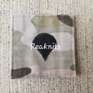 Specialist (Spc E-4) US Army Multicam/Ocp Military Enlisted Rank Patch, Sew on/Glue or Hook and Pile Tape Available