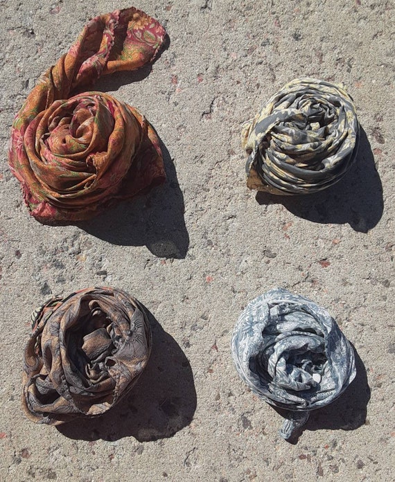 Scarves - Reclaimed, Recycled, Imperfect Indian S… - image 1