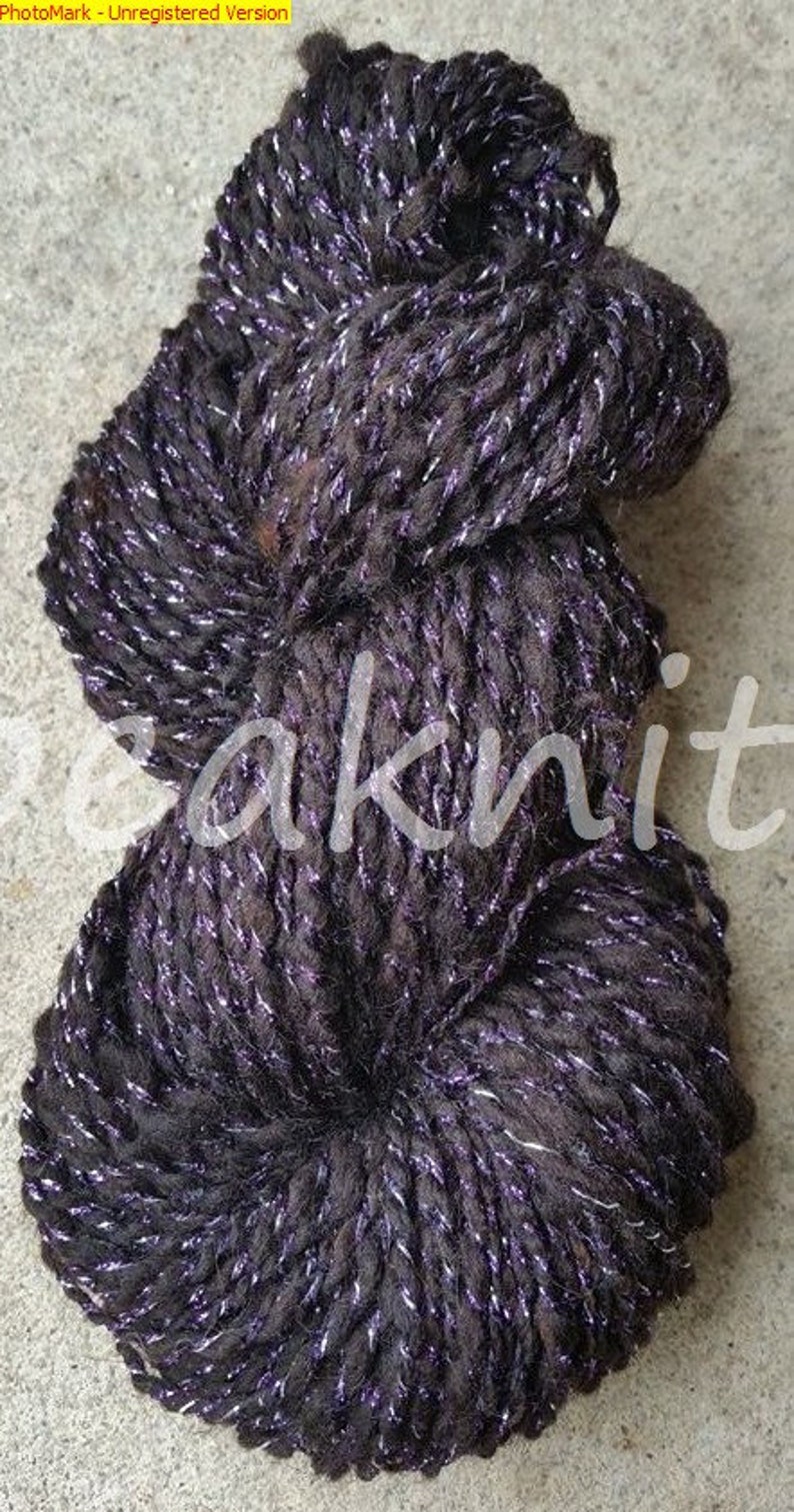 Handspun Yarn Raven 8 wpi 134 yards Purple Etsy