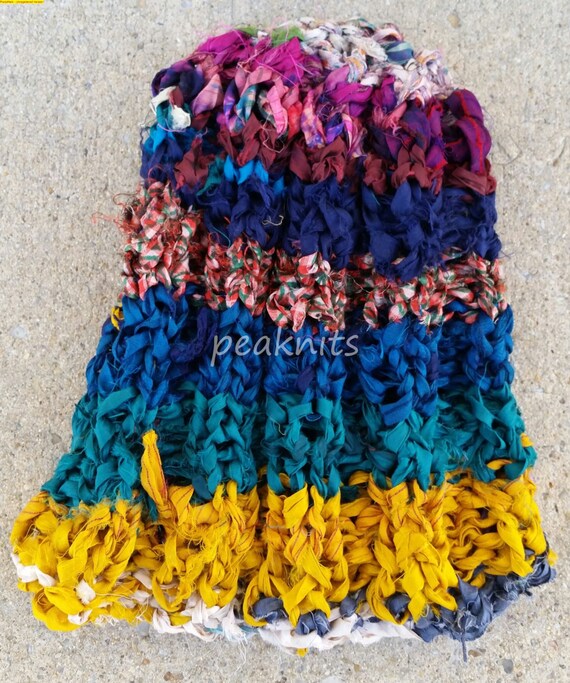 Sari Silk Ribbon Beanie Crochet Pattern