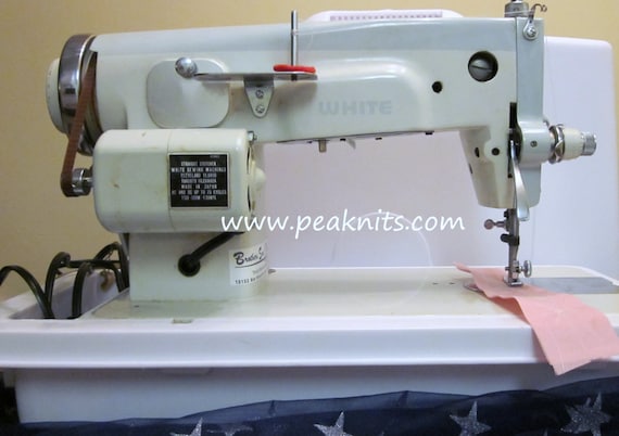 Sewing Machine 1960s White Model 65 Industrial Straight Stitcher