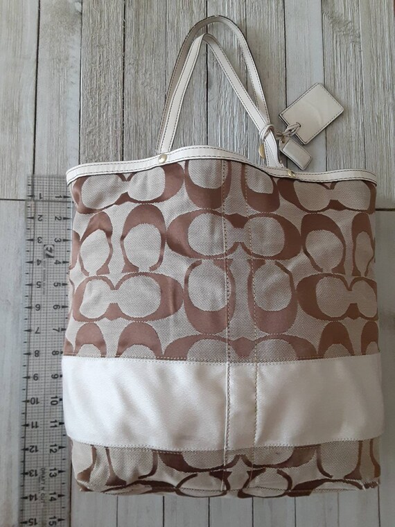 Vintage Coach Tote Bag with Handles, Tag, Information… - Gem