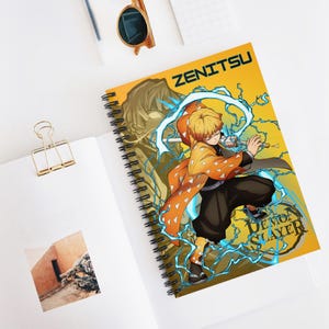 Zenitsu - Demon Slayer Spiral Notebook - School Supplies, Birthday Gift Idea, 90gsm paper, 59 sheets