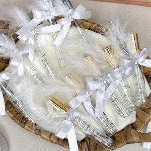 Personalized Perfume Bottle Favor, Empty Glass Tube Gift, Gold Wedding Gift, Silver Wedding Gift, Bridesmaid Favors, Wedding Perfume Favors