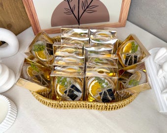 Jabones de lavanda verde como detalle para invitados, hechos a mano y personalizados, jabón vegano, regalo para despedida de soltera, mini jabones de recuerdo, obsequios para invitados