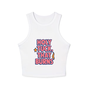 Holy Tuck Barre Racer Tank Top: Women&#39;s Fitted Crop Top