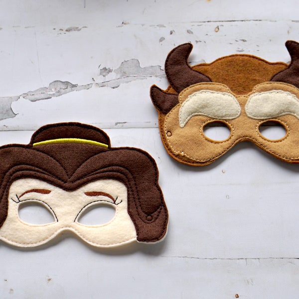 Beauty and the Beast Mask Etsy