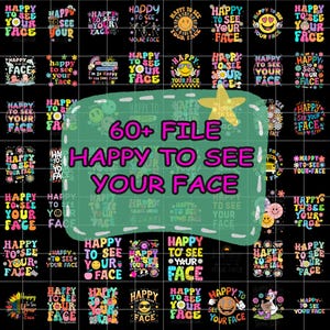 60+ Happy To See Your Face Png Bundle, Happy To See Your Face Png Bundle, Retro Groovy Png, First Day Of School Png, Back to School Png