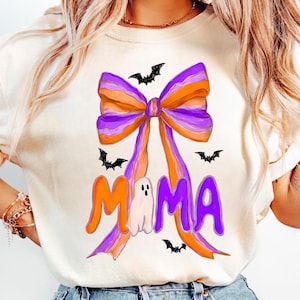 Boo Mama PNG, Spooky Coquette PNG, Ghost PNG, Halloween Png, Fall Png, Preppy Png, Trendy Png, Halloween Bow Png, Brushstroke