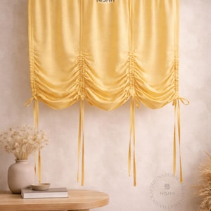 ROD POCKET Leinen Raffvorhang - Boho Stonewashed semi-transparenter Vorhang, Shabby Chic Home Decor