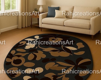 Oval Hand Tufted Wool Rug – Modern Area Rug, Handmade Unique Tufted Rug for Living Room & Bedroom