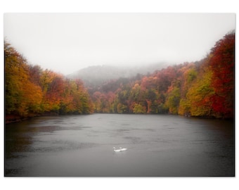 Fine Art Poster - Lake Parz Lich, Dilijan, Armenia by Aram Khalafyan, Autumn Colors, 2023