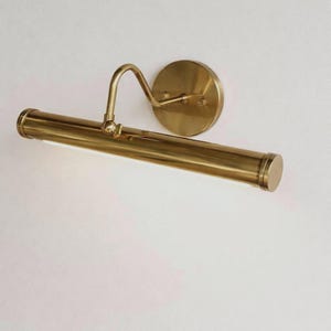Mid-Century Modern Messing Bilderleuchte - Antikes Rohmessing-Finish