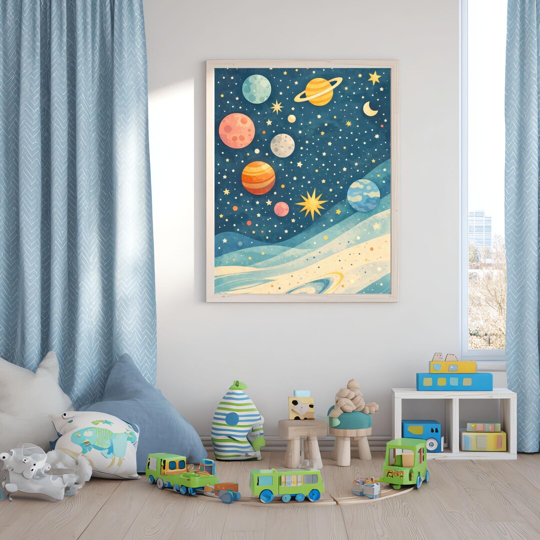 Solar System Planets Nursery Art (digital Download) - Etsy