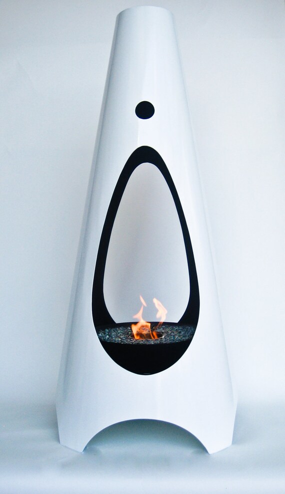 Items similar to Modfire Modern Outdoor Fireplace Ultra White on Etsy