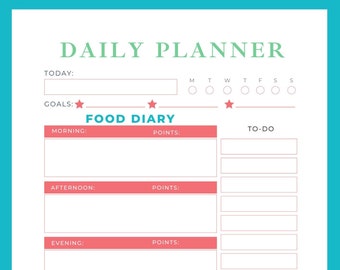 Weight Watchers Bundle - Food & Points Diary - Easy Tracker for Weight Loss - Digital File