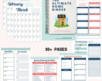 Ultimate Home Binder, Home Management Binder, Planner Inserts, Household Planner, Mom Planner, Household Binder, Cleaning, Menu Planning