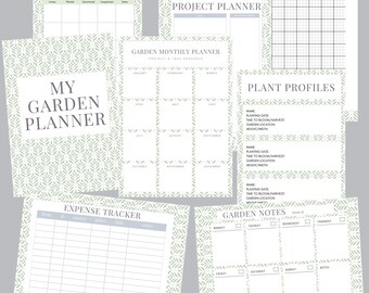 Printable Garden Planner, Garden Journal, Seed Tracker, Project Planner, Square Foot Garden, Garden Calendar Garden Schedule, Garden Tracker