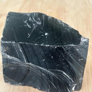 Large Black Obsidian Rough Stone – 1 lb Volcanic Glass for Protection, Healing, and Crystal Collectors