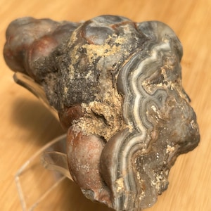 Botryoidal Agate with Fortification Bands – Lapidary & Carving Rough – 1lb 1.9oz