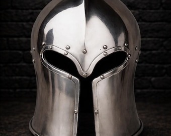 Handcrafted Medieval Steel Knight Helmet for Cosplay & Reenactment LARP