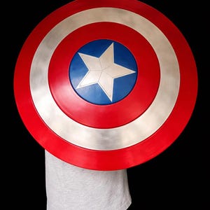 Handmade Captain America Shield Replica – Cosplay Prop, Superhero Gift, Marvel Collectible, Wall Decor - wind shield LARP image 6