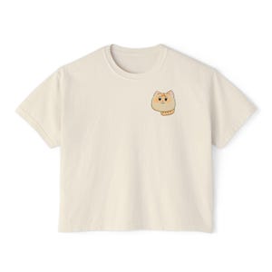 Crop Top Cute Cat Design Casual Tshirt Summer Style Gift for Cat Lover