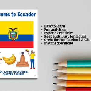 Ecuador Printable Activity Pack for Kids Ages 5–10 | Educational ...
