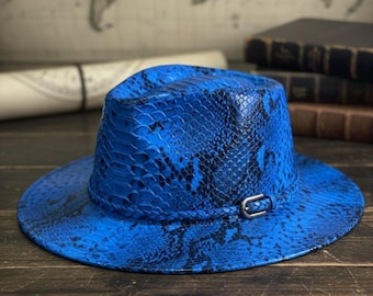 Snake Leather Cowboy Hat Handmade Western Snakeskin Hat