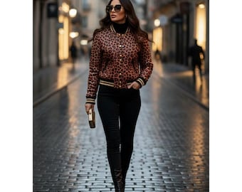 Biker Jacket Leopard, Animal Print Leather - Etsy