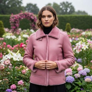 Women&#39;s Fur Collar Sheep Leather Jacket Genuine Sheepskin Winter Leather Jacket Coat Warm Handmade Outerwear High Quality