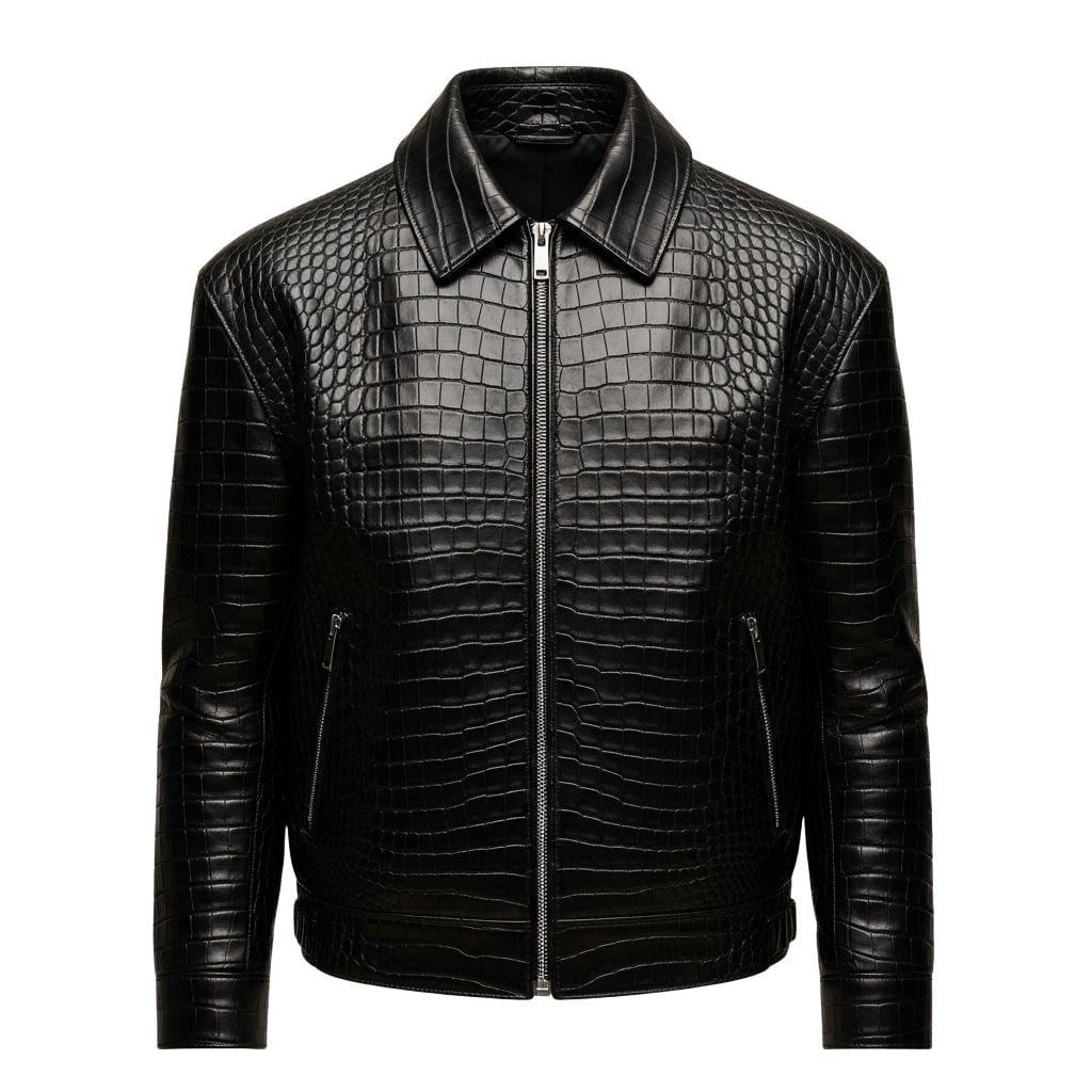 ヴィンテージ　クロコダイル レザージャケット Classic Crocodile Genuine Leather Motorcycle Jacket Moto Style - Etsy