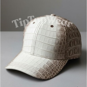 Handmade Crocodile Leather Baseball Cap Luxury Streetwear Hat