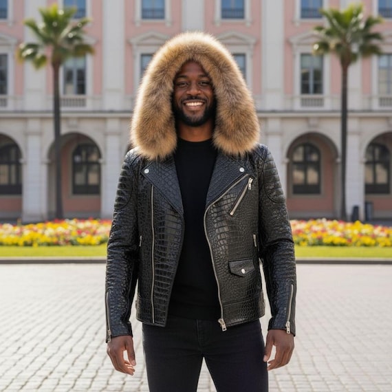 Winter Jacket Jacket With Fur Lined Hood Men's Mountain Classic