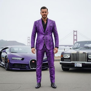 Men’s Leather Suit Set Genuine Leather Jacket & Pants Handmade High Quality Two-Piece Outfit