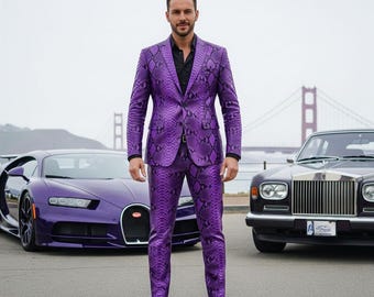 Handmade Genuine Leather Suit Set Jacket & Pants Custom Fit