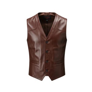Men Fashion High Quality Leather Motorbike Vest Outdoor Leather Winter Vest Motorcycle Custom Style Vest