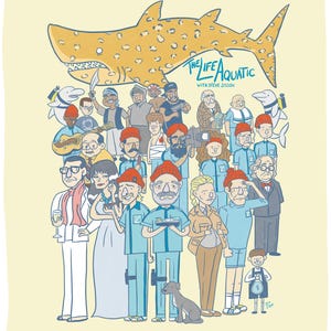 The Life Aquatic with Steve Zissou- 11 x 14 cardstock art print
