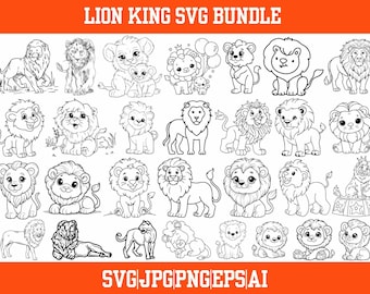Lion King SVG Bundle, Baby Simba, Birthday Shirts (Digital Files)