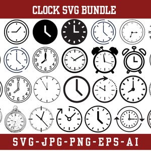 Paquete SVG de esfera de reloj, reloj con números romanos, archivo de diseño de esfera de reloj redonda, archivo cortado por láser, plantilla de esfera de reloj, reloj de pared decorativo, archivo digital
