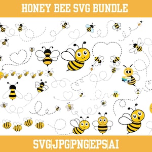 Paquete de SVG de abeja, clipart de abeja linda, SVG de abeja reina, SVG de miel, paquete de PNG de abeja, SVG de juego de palabras de abeja, SVG de colmena de abejas, archivo SVG para Cricut, SVG de amante de las abejas, abeja voladora