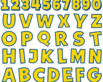Toy Story Font, Alphabet, Numbers Clipart (Digital Download)