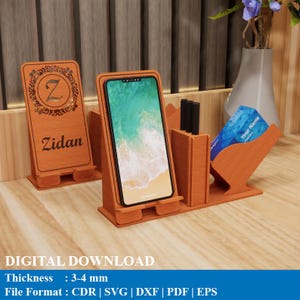 Card & Phone Holder Laser Cut Files. Laser Cut File SVG, PDF, CDR (Digital Download)