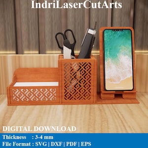 New Desk Organizer Laser Cutting Files. Laser Cutting Svg, Dxf, Pdf, Eps, Png Files