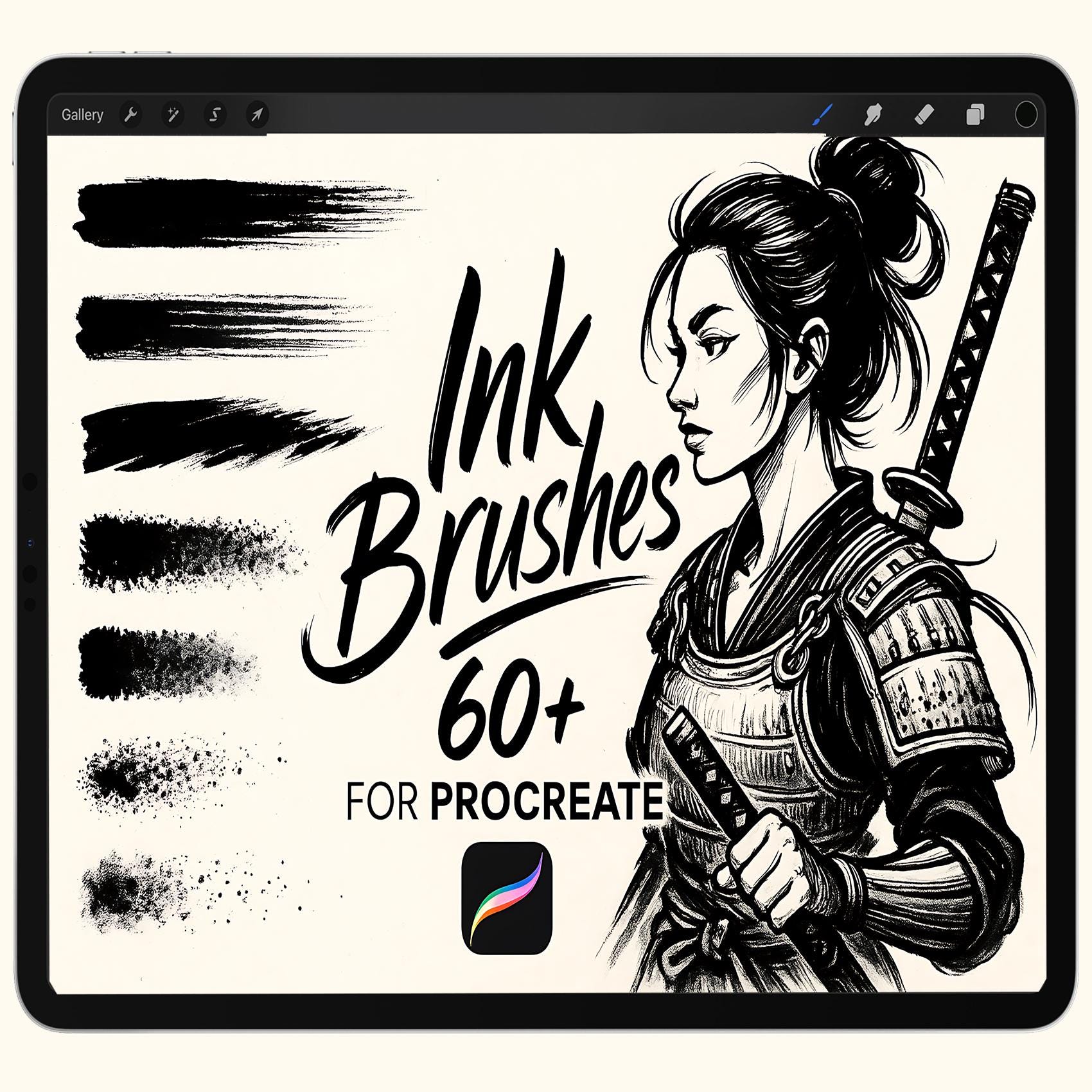 Pincéis de tinta para Procreate – Esboço de tatuagem, fine line, caneta e stipple para line art