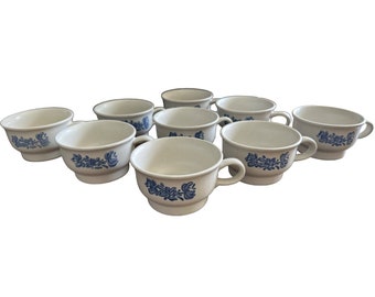 Pfaltzgraff Yorktown flat mugs for coffee tea or soup set of 9