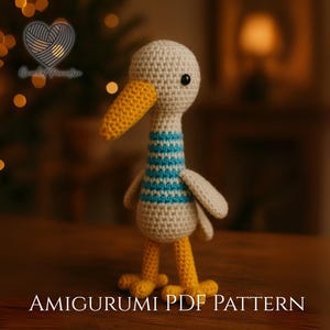 Amigurumi Stork Crochet Pattern: Bird Plush Toy DIY (PDF Pattern)