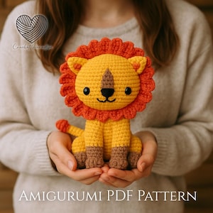 Adorable Amigurumi Lion Crochet Pattern PDF | Cute Lion Animal Crochet Guide | Baby Gift Digital Download | Handmade Crochet Toy Tutorial